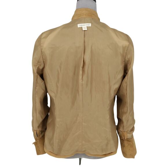 Coldwater Creek Jacket Womens 4 Rust Brown Microsuede Lined Blazer Button Up - Picture 13 of 16